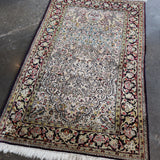 Persian Qum Pure Silk Rug | 2' 7" x 4' 3"