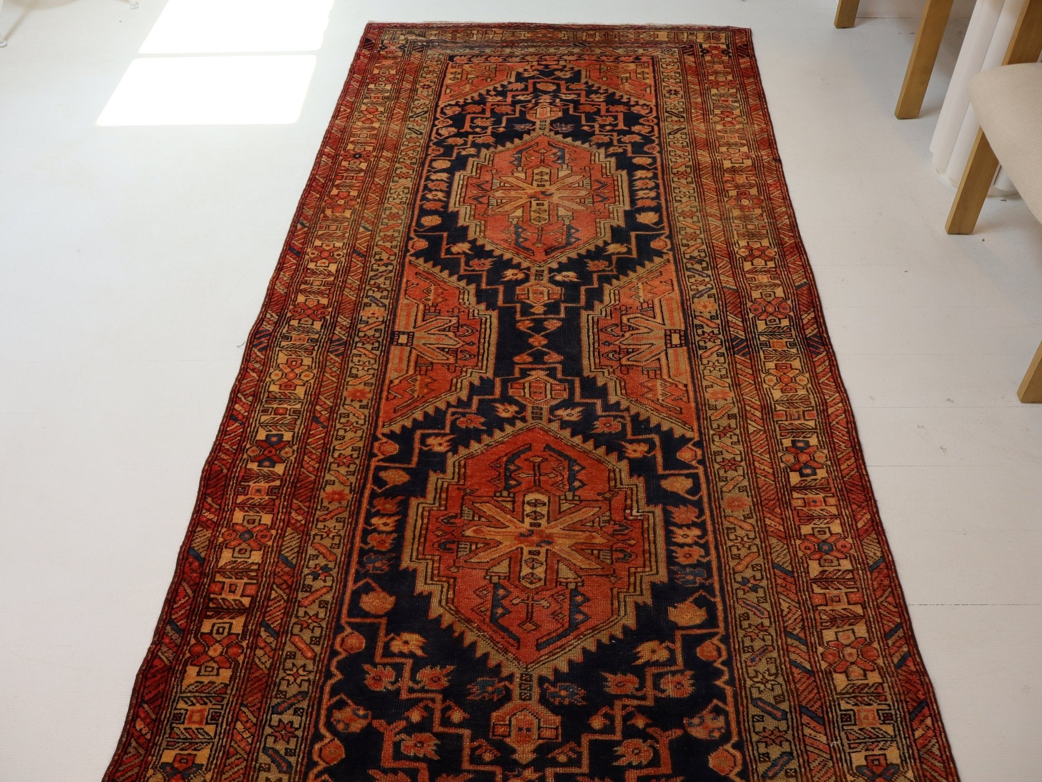 Persian Azerbaijani Runner Rug | 4' 1” x 10' 3" - Rug the Rock -