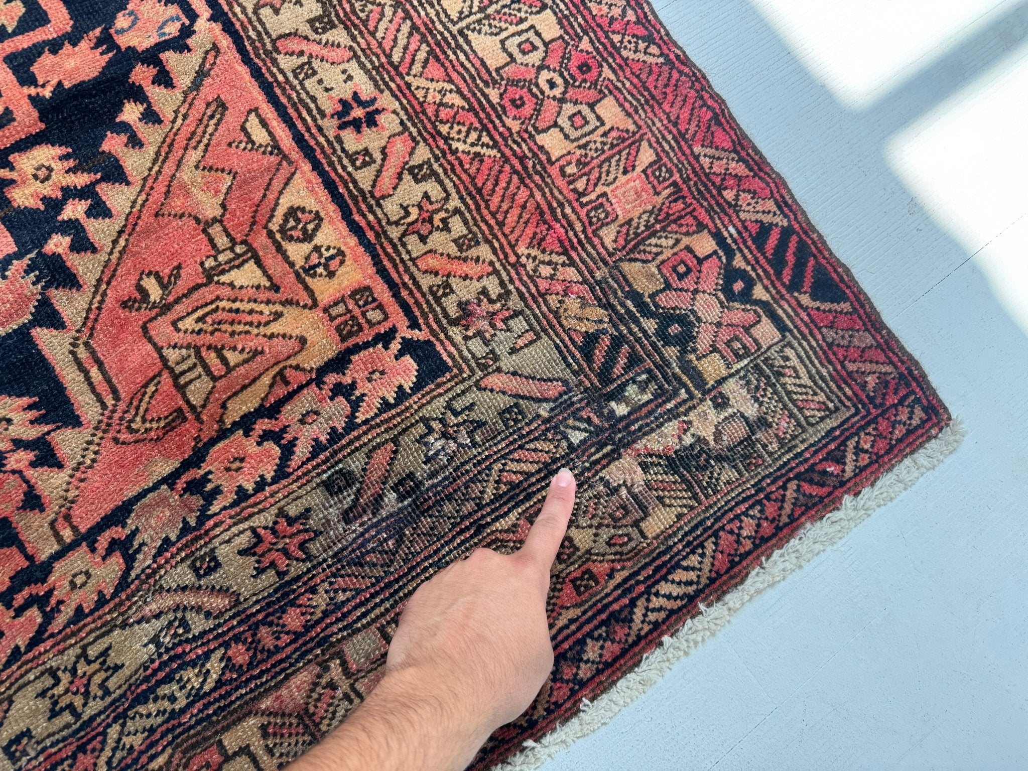 Persian Azerbaijani Runner Rug | 4' 1” x 10' 3" - Rug the Rock -