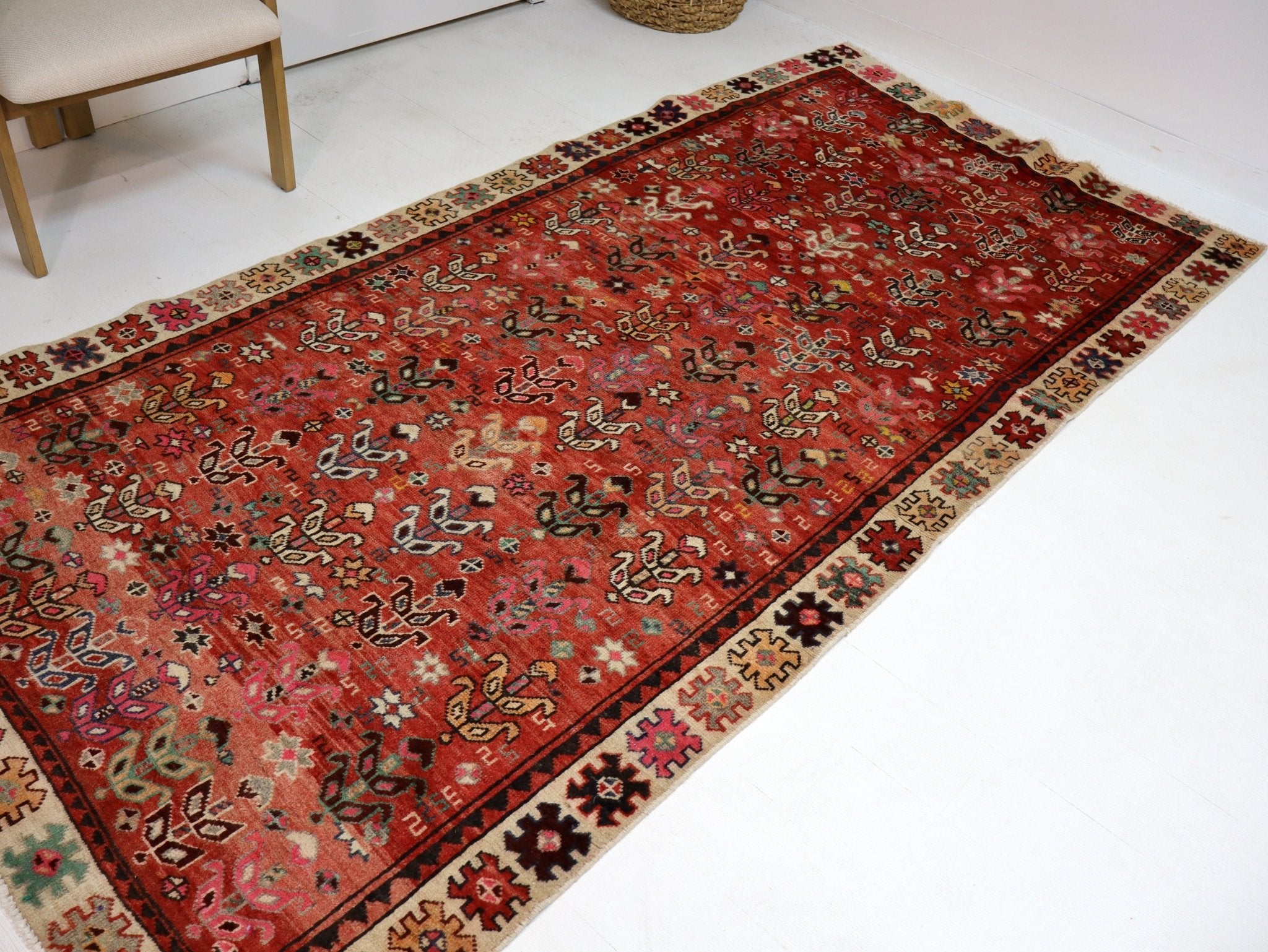 Persian Baluch Rug | 4' 8” x 9' 5" - Rug the Rock -
