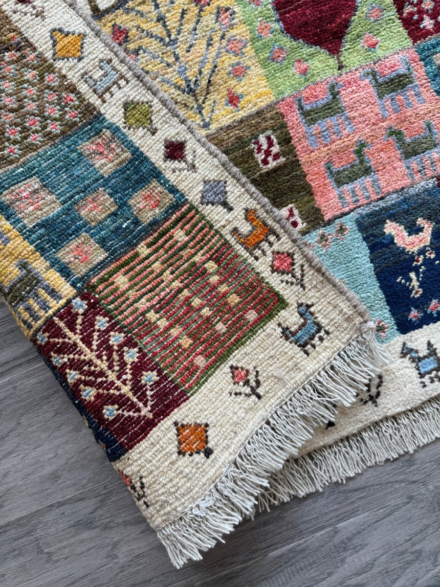 Persian Gabbeh Rug | 2' 10" x 3' 10" - Rug the Rock