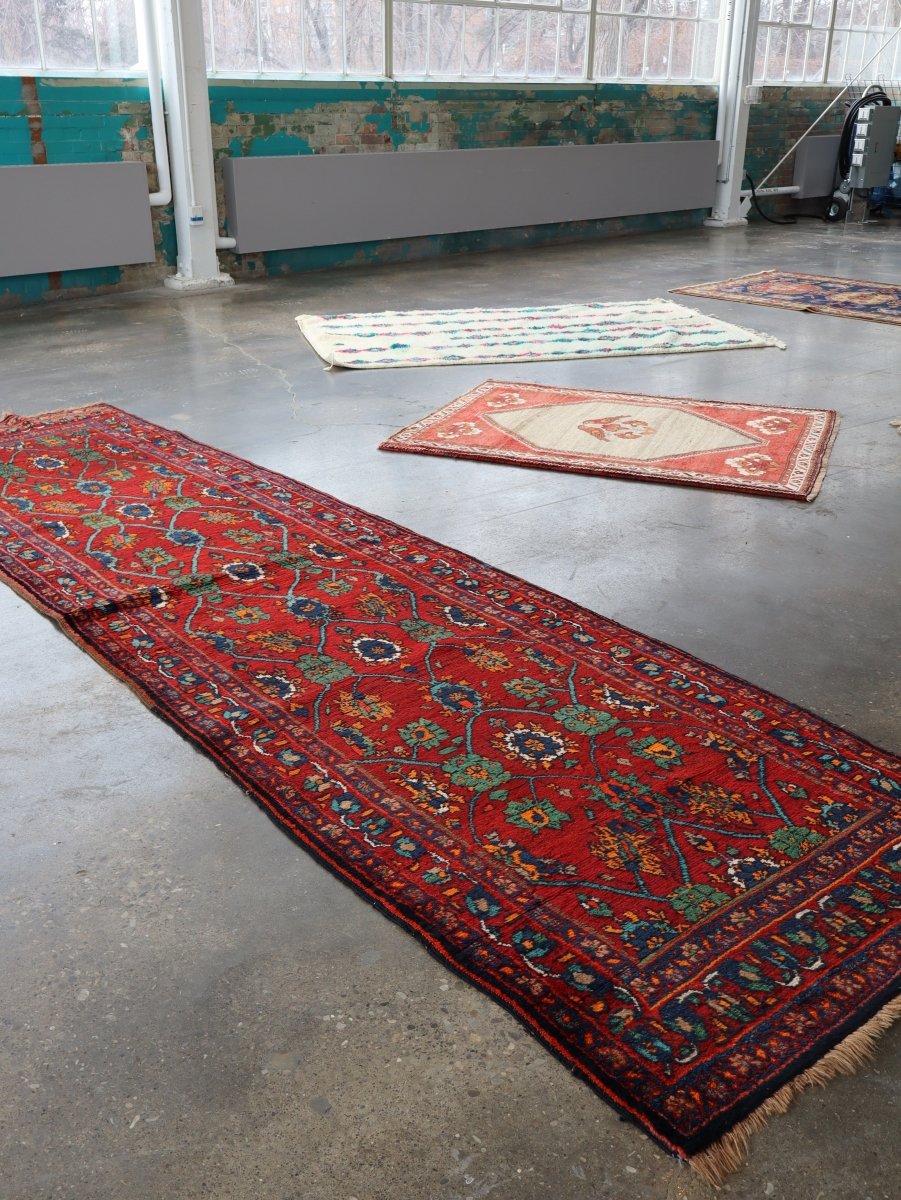 Persian Kurdish Bidjar Runner Rug | 3' 8" x 13' 5" - Rug the Rock -
