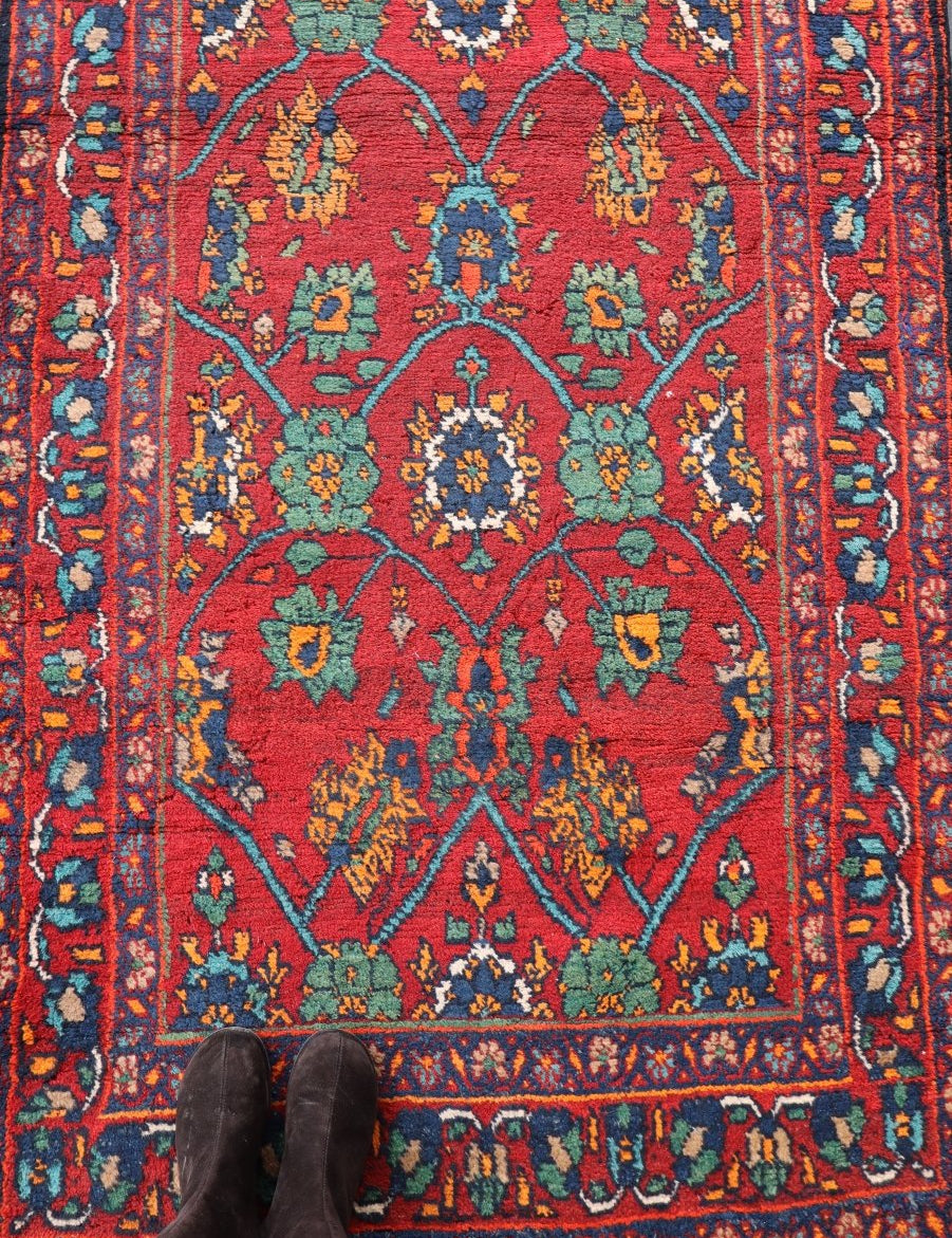 Persian Kurdish Bidjar Runner Rug | 3' 8" x 13' 5" - Rug the Rock -