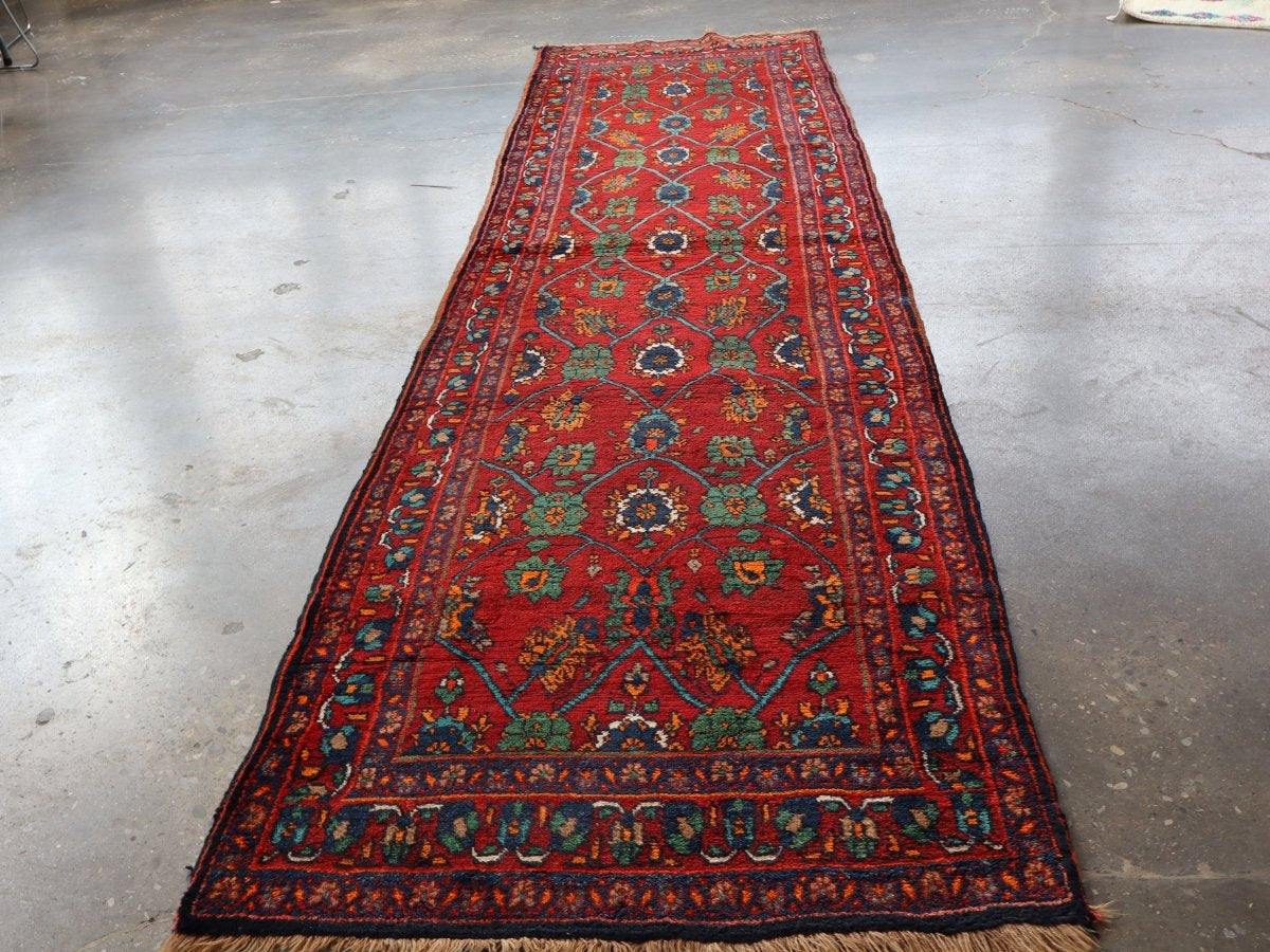 Persian Kurdish Bidjar Runner Rug | 3' 8" x 13' 5" - Rug the Rock -