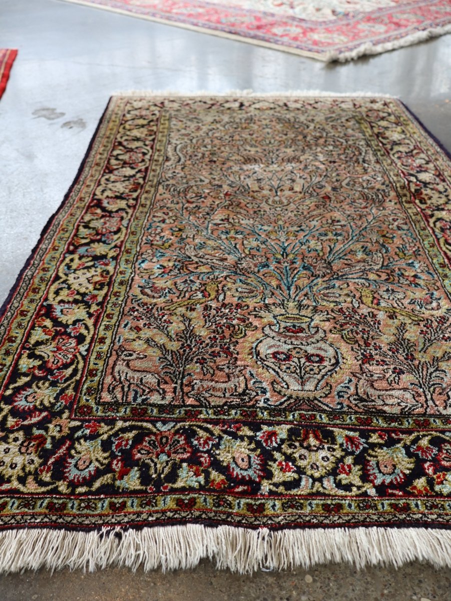 Persian Qum Pure Silk Rug | 2' 7" x 4' 3" - Rug the Rock -