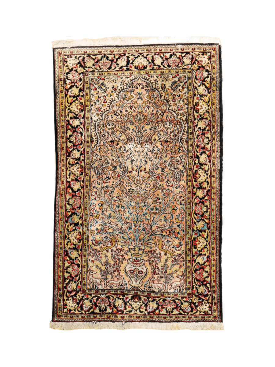 Persian Qum Pure Silk Rug | 2' 7" x 4' 3" - Rug the Rock -