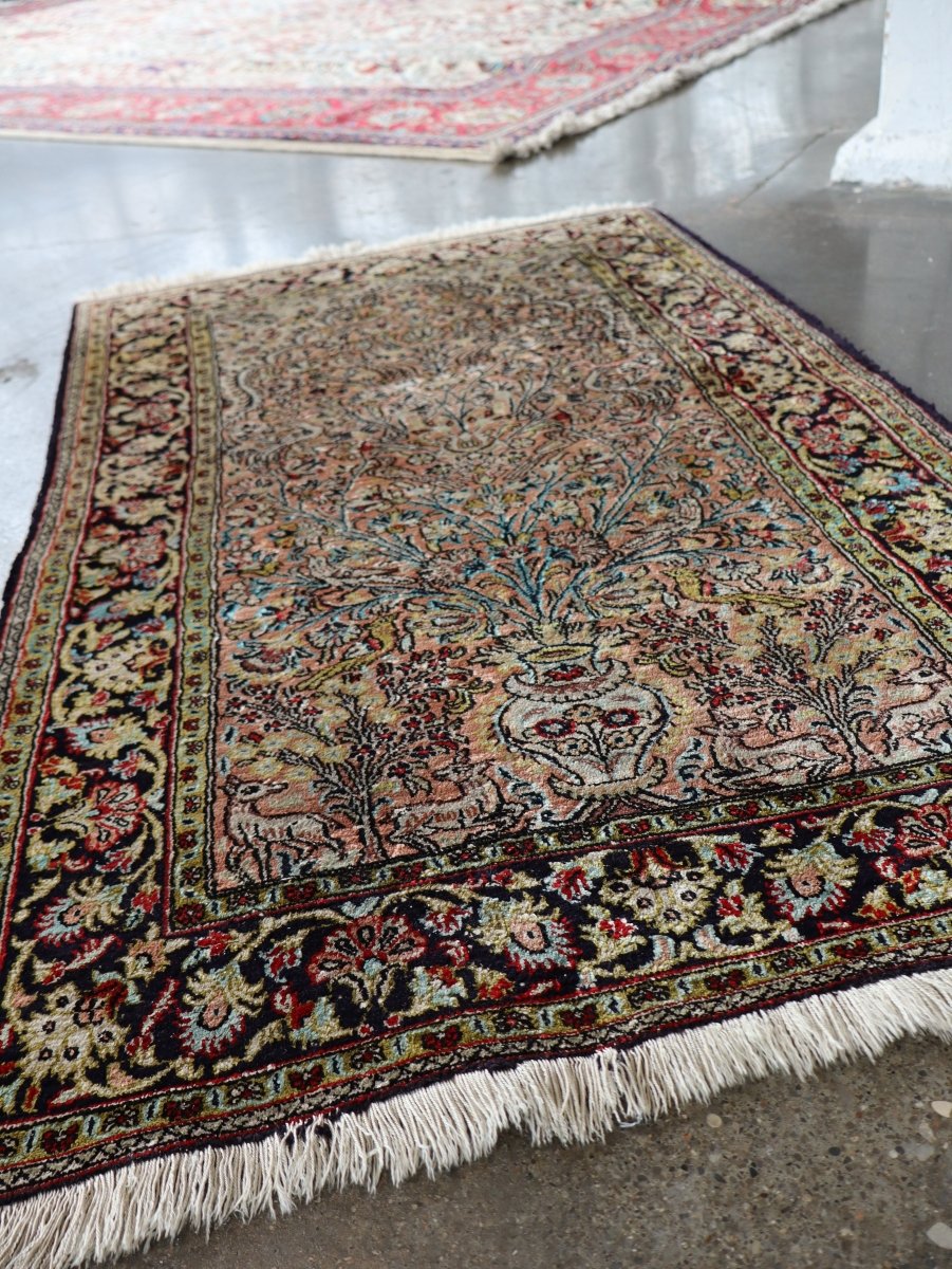 Persian Qum Pure Silk Rug | 2' 7" x 4' 3" - Rug the Rock -