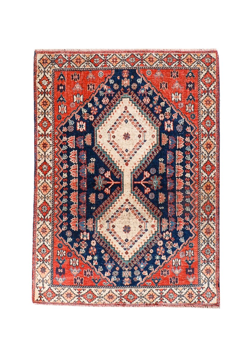 Persian Yalameh Rug | 3' 1” x 4' 6" - Rug the Rock -