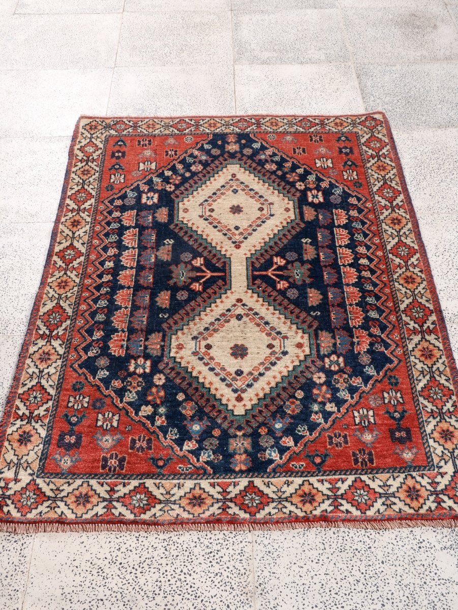 Persian Yalameh Rug | 3' 1” x 4' 6" - Rug the Rock -