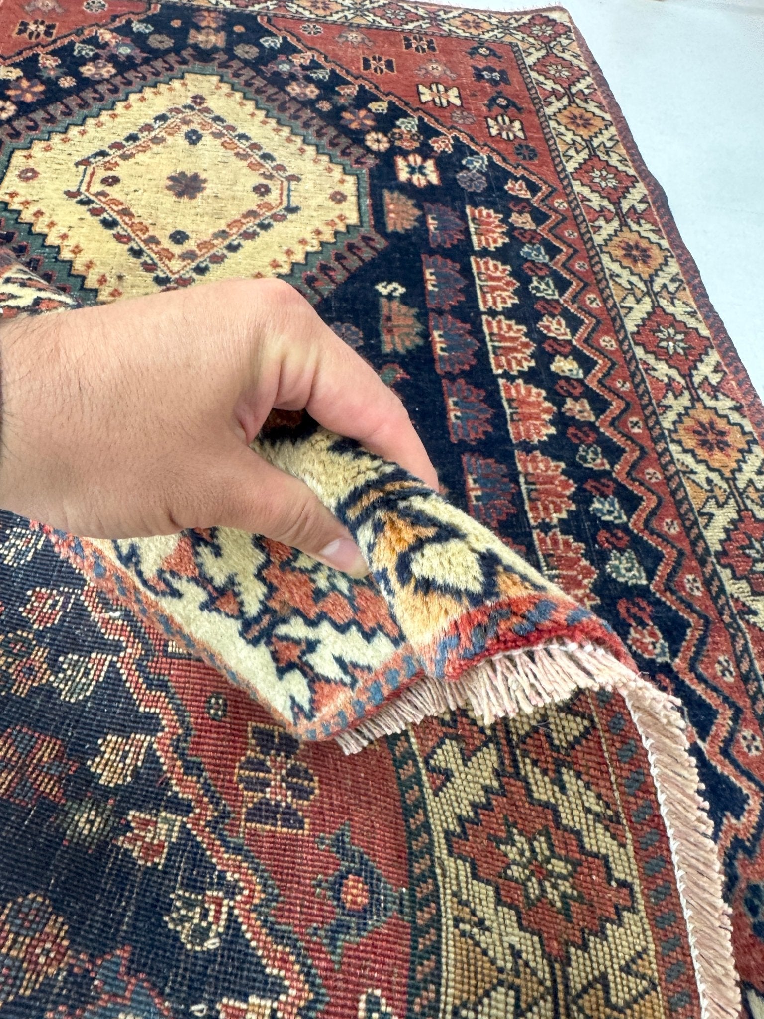 Persian Yalameh Rug | 3' 1” x 4' 6" - Rug the Rock - availableSmall Rugs < 3' x 5'