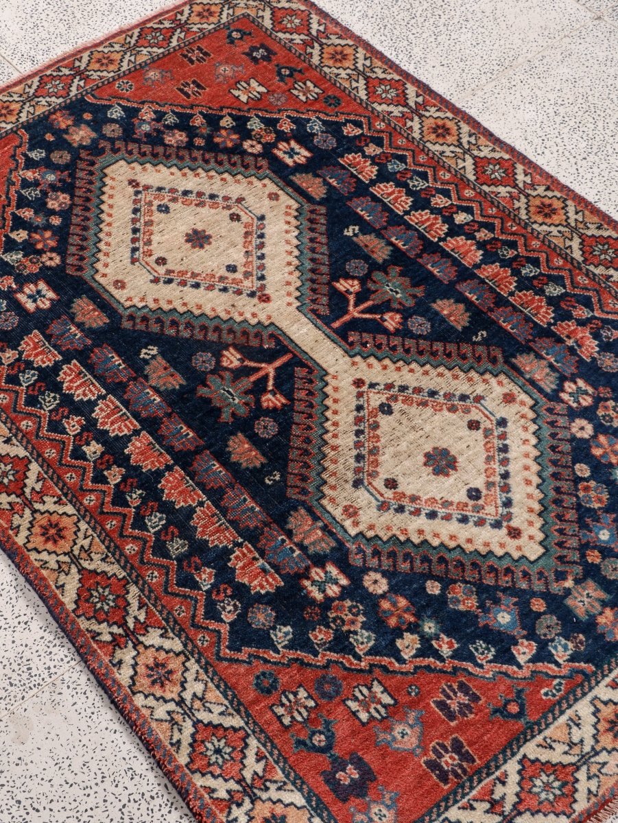 Persian Yalameh Rug | 3' 1” x 4' 6" - Rug the Rock -
