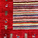 Gabbeh Rug | 3’7”x4’8” Rug the Rock