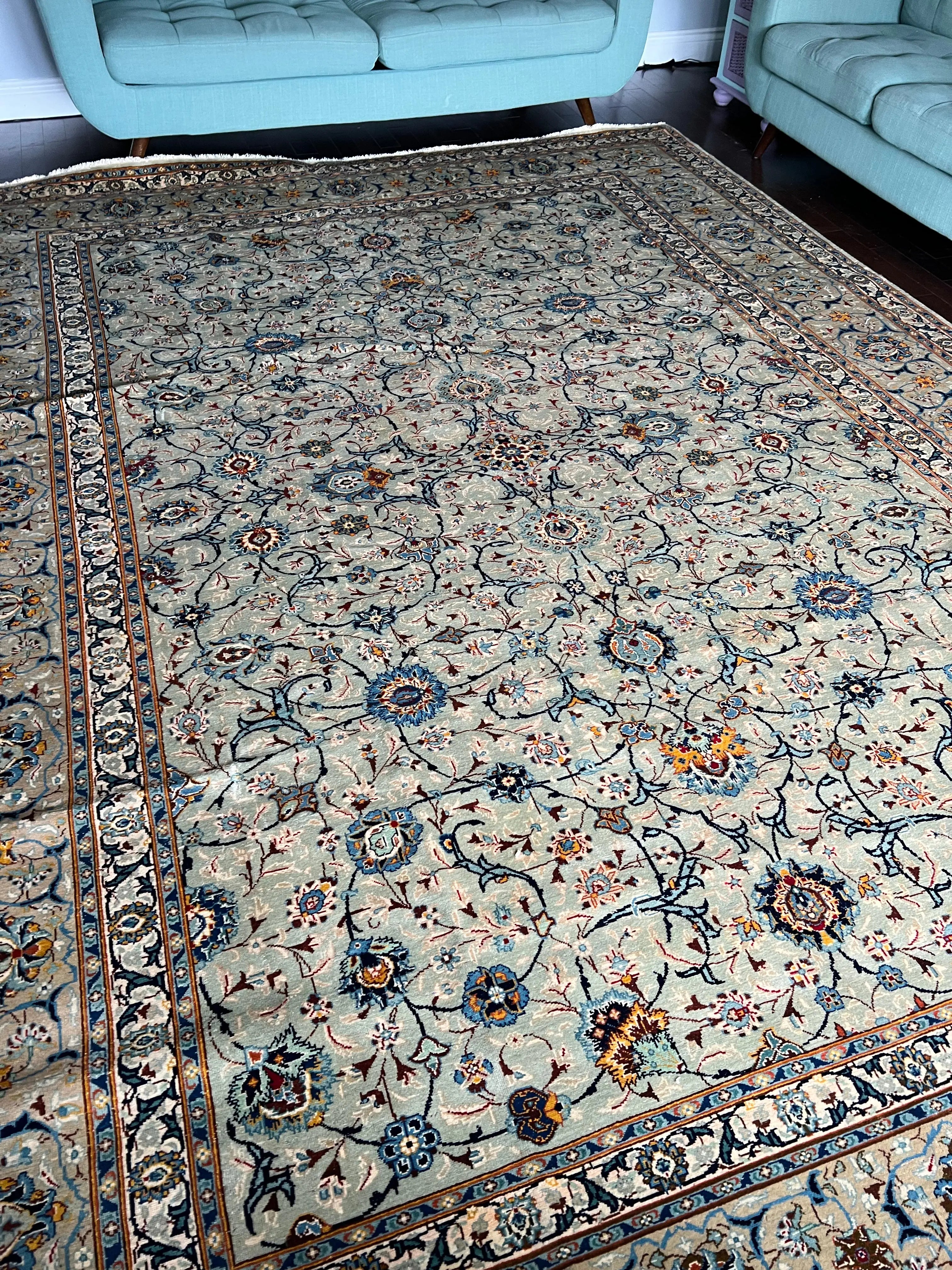 Persian Kashan Rug | 13’ 2” x 9’ 9” Rug the Rock