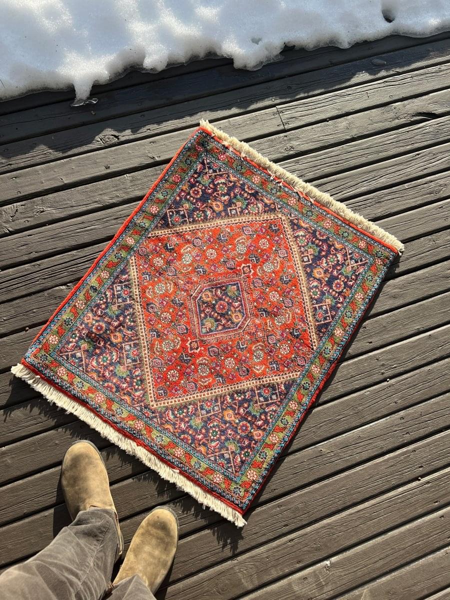Persian Bijar Mini Rug | 2' 11" x 2' 5" - Rug the Rock