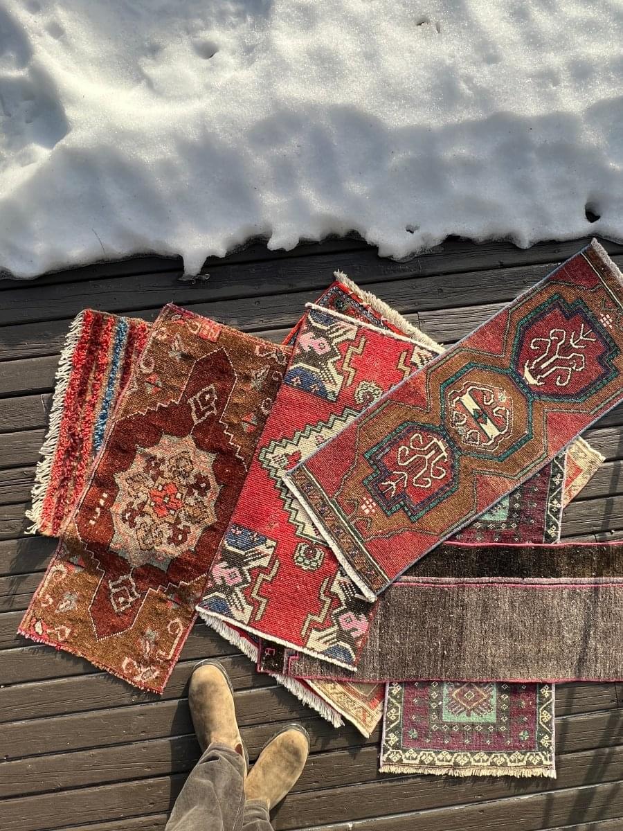 Persian Bijar Mini Rug | 2' 11" x 2' 5" - Rug the Rock