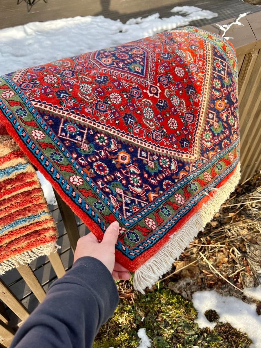 Persian Bijar Mini Rug | 2' 11" x 2' 5" - Rug the Rock