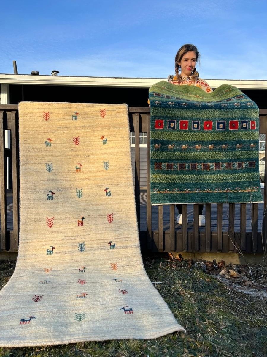 Persian Gabbeh Rug | 4' 1" x 2' 8" - Rug the Rock