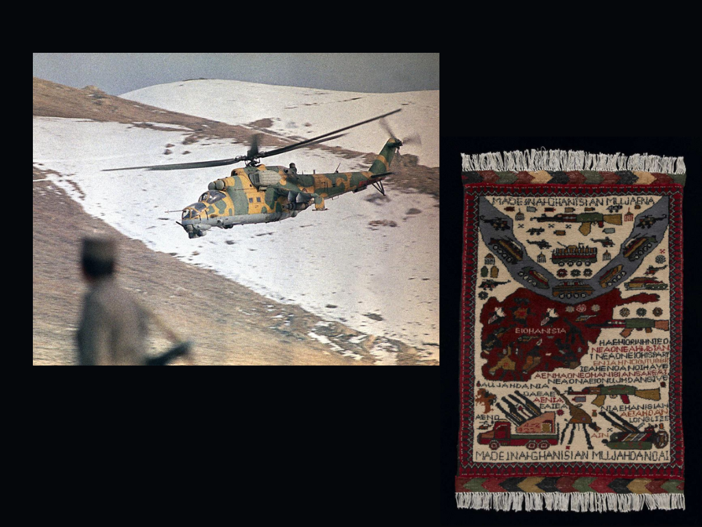 war in afghanistan and a afghan rug