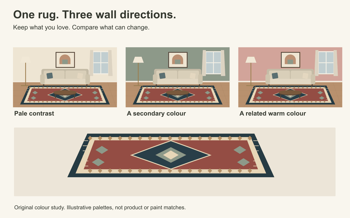 How to Choose Wall Colours Around a Rug You Already Own - Rug the Rock
