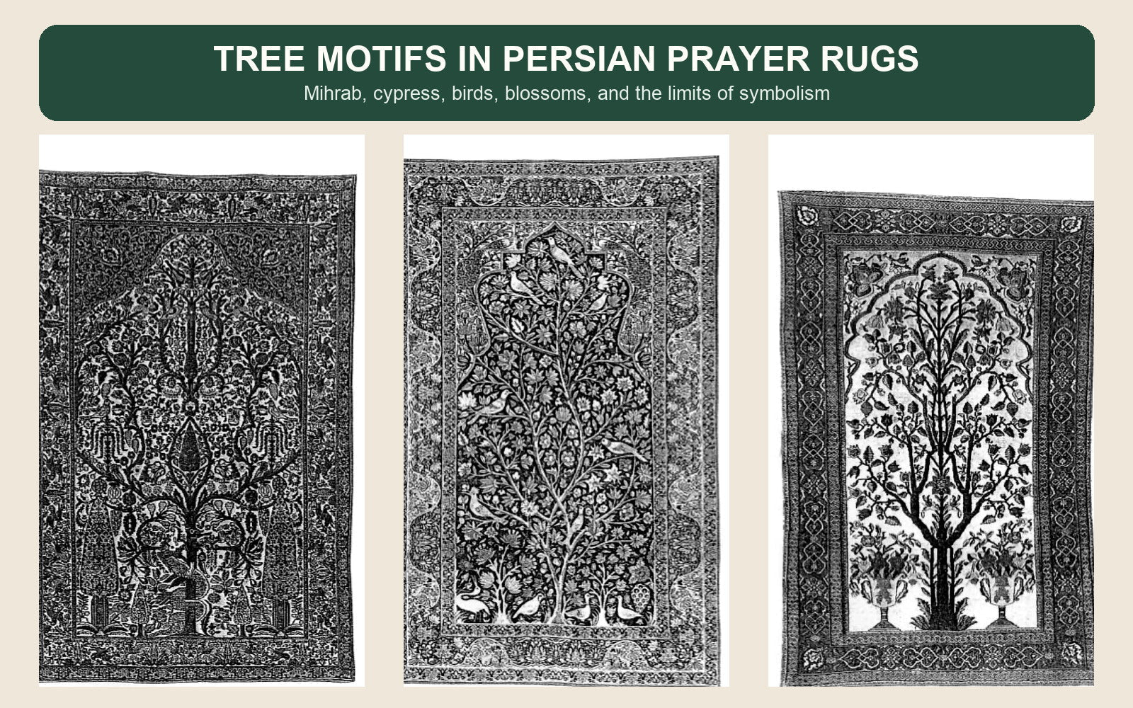 Tree Motifs in Persian Prayer Rugs: Meaning and Design - Rug the Rock