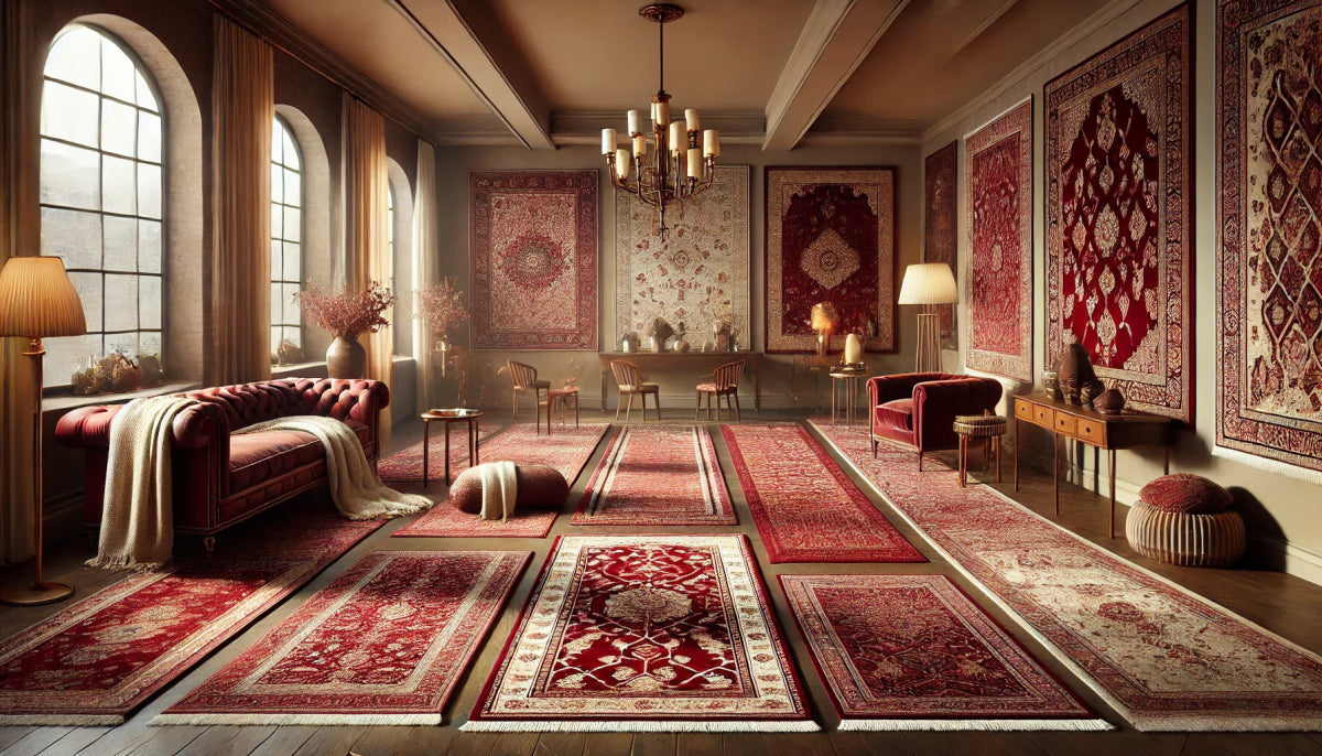 Red & Burgundy Rugs - Rug the Rock