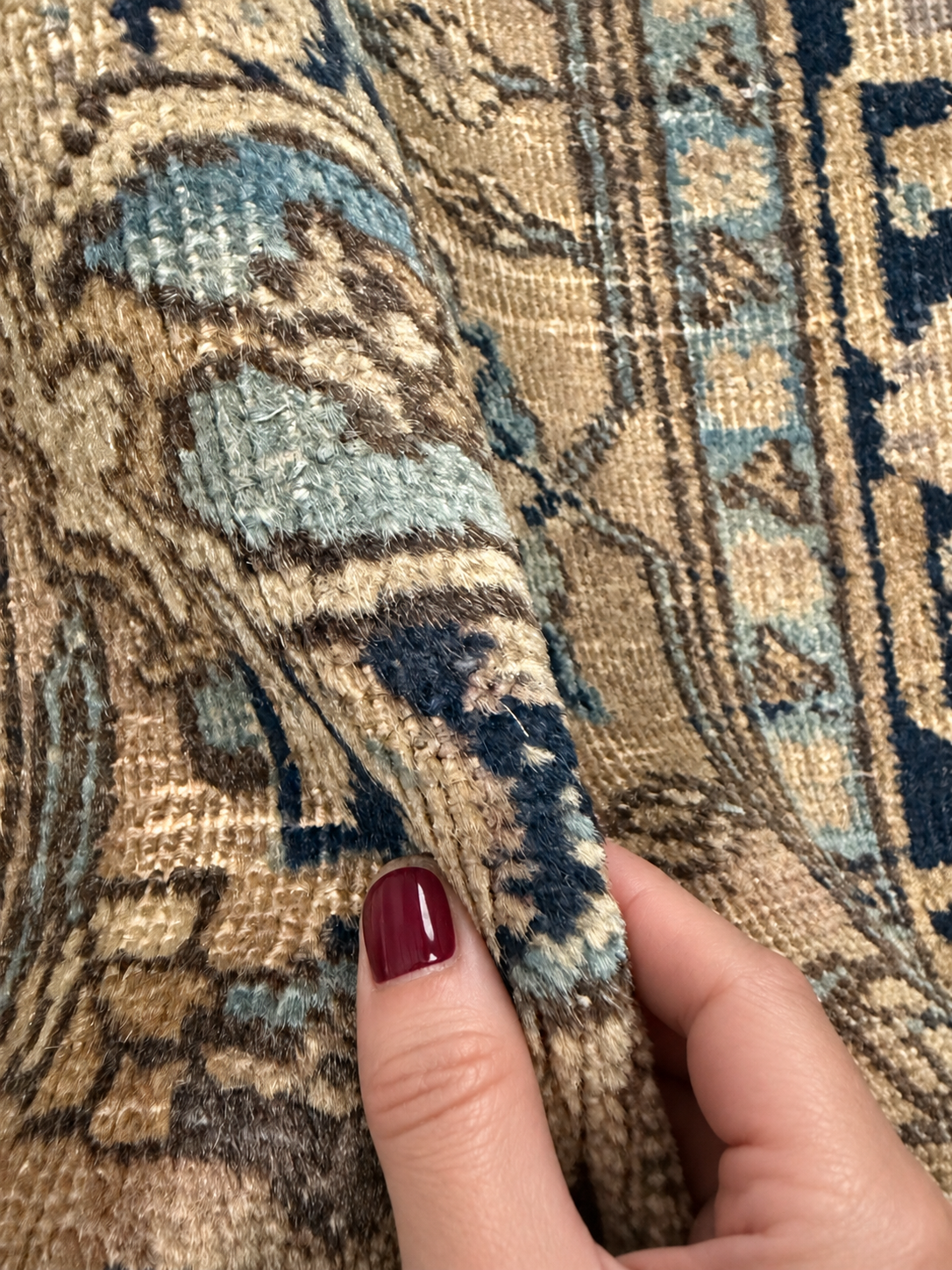 Vintage Tabriz Rug. Original rug photograph; SKU 0005; source IMG_7923.