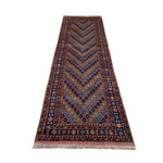 Afghan Runner, lengthwise view, hand-knotted wool pile. SKU 1.0010.