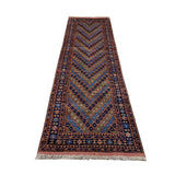 Afghan Runner, lengthwise view, hand-knotted wool pile. SKU 1.0010.