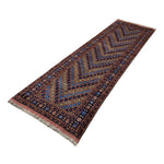 Afghan Runner, diagonal full view, hand-knotted wool pile. SKU 1.0010.