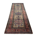 Persian Uch Tappeh Runner, lengthwise view, hand-knotted wool with beige colouring. SKU 1.0087.