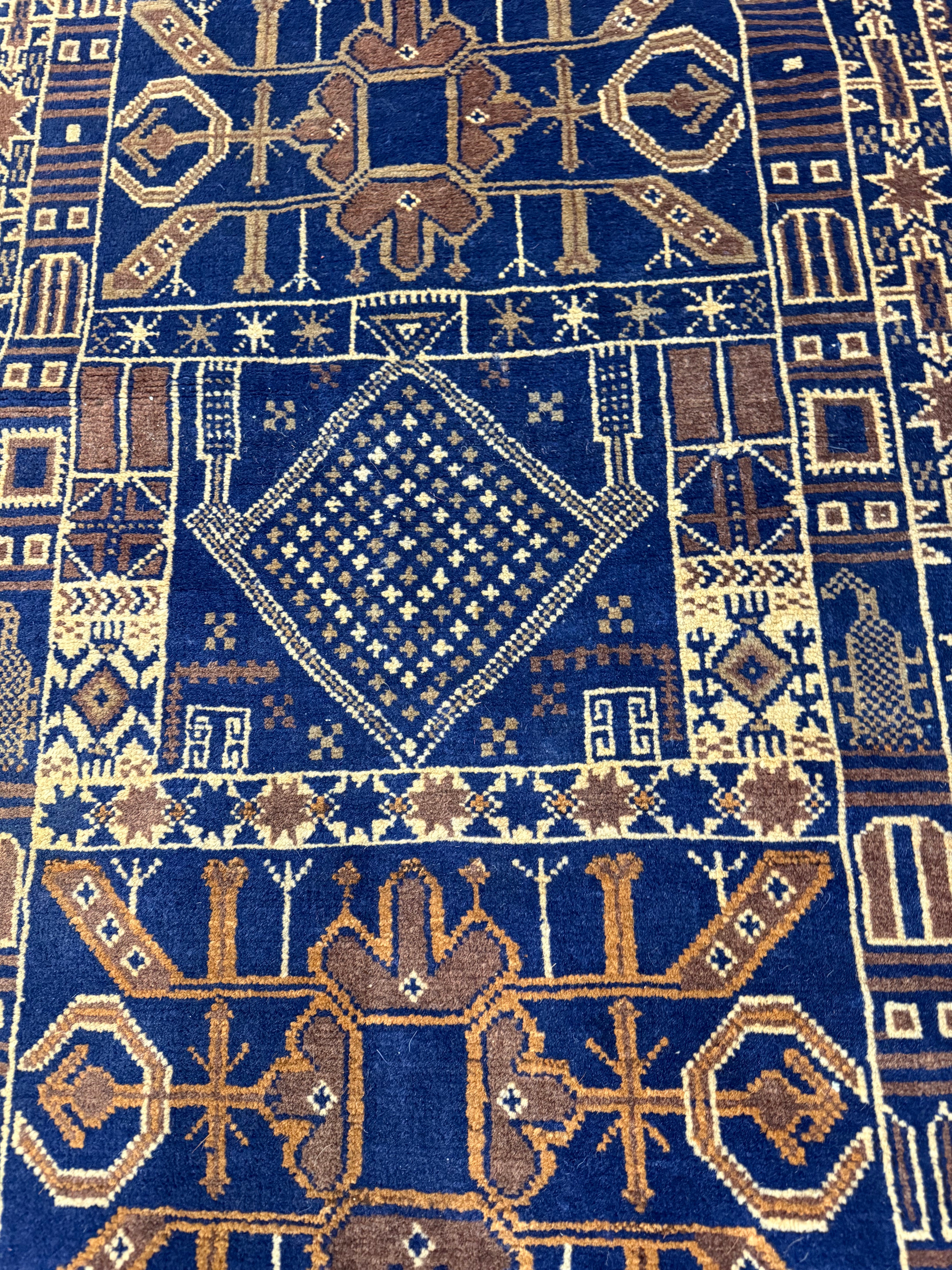 Vintage Afghan Wool Runner. Additional product photograph; SKU 101776; source IMG_7358.