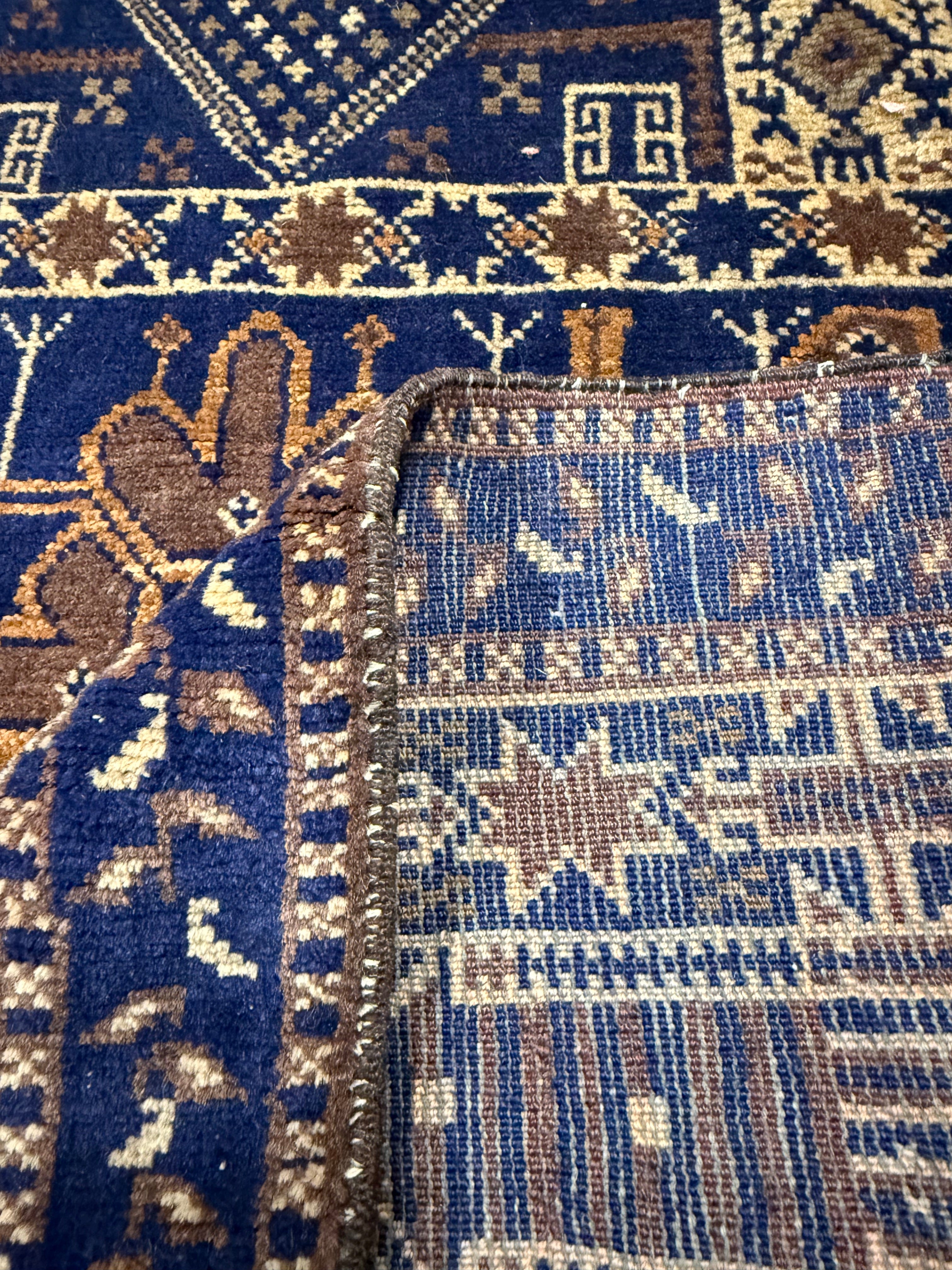 Vintage Afghan Wool Runner. Additional product photograph; SKU 101776; source IMG_7360.