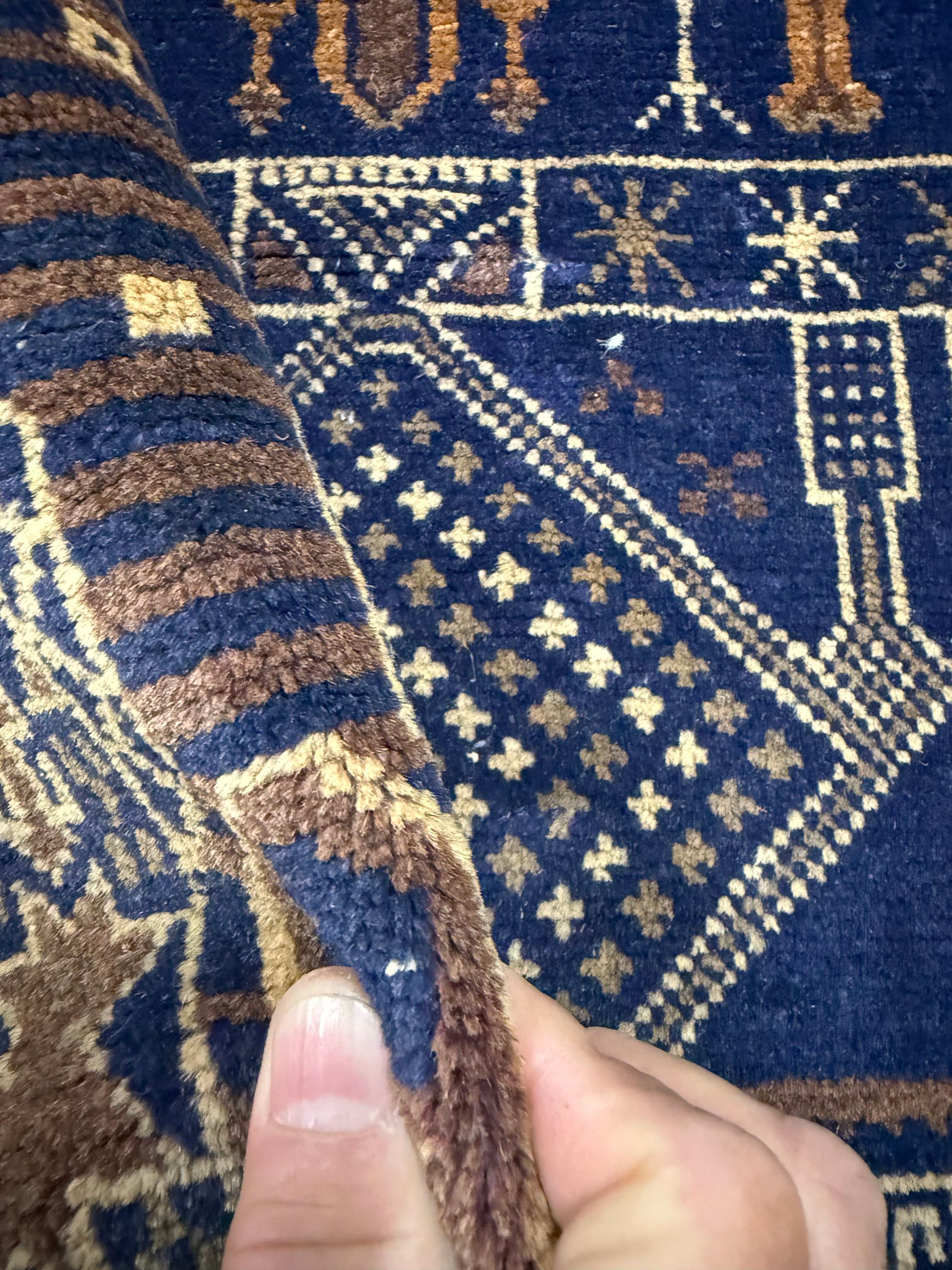 Vintage Afghan Wool Runner. Additional product photograph; SKU 101776; source IMG_7363.