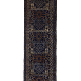 Vintage Afghan Wool Runner, full rug view. Original catalog photograph; SKU 101776.