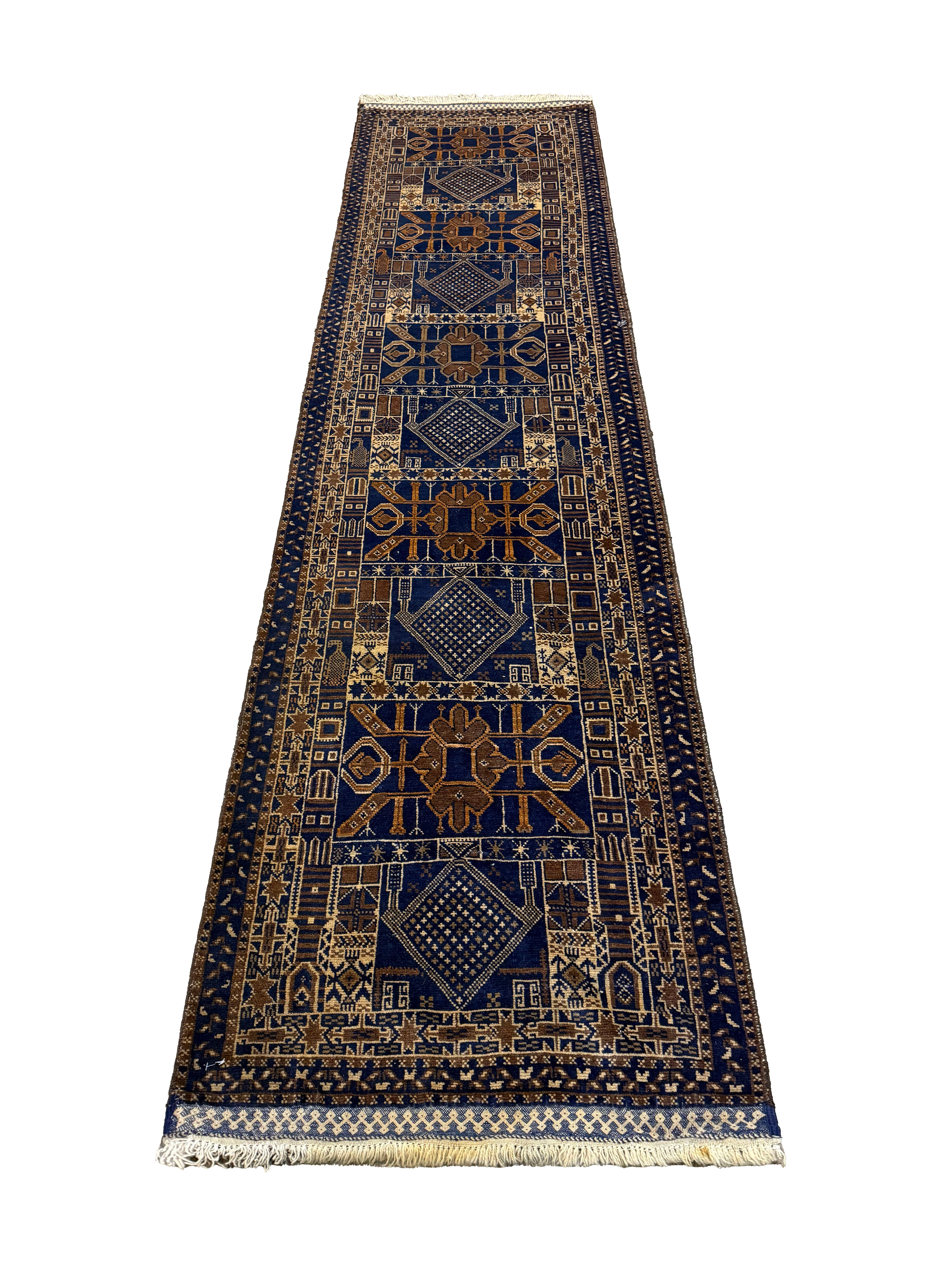 Vintage Afghan Wool Runner. Product photograph; SKU 101776; source IMG_7355.