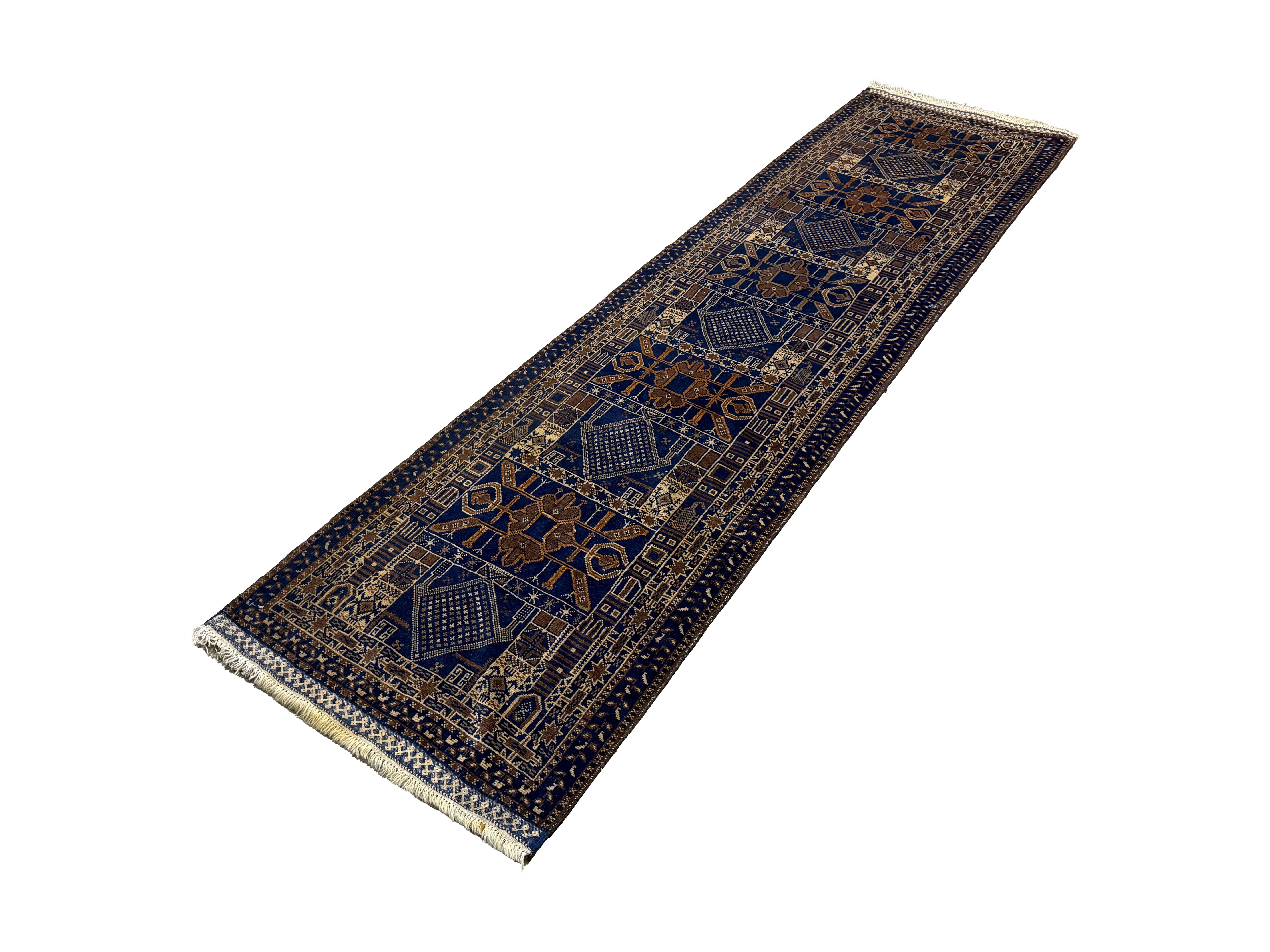 Vintage Afghan Wool Runner. Product photograph; SKU 101776; source IMG_7356.