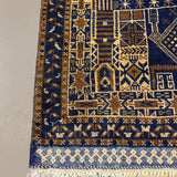 Vintage Afghan Wool Runner. Product photograph; SKU 101776; source IMG_7357.