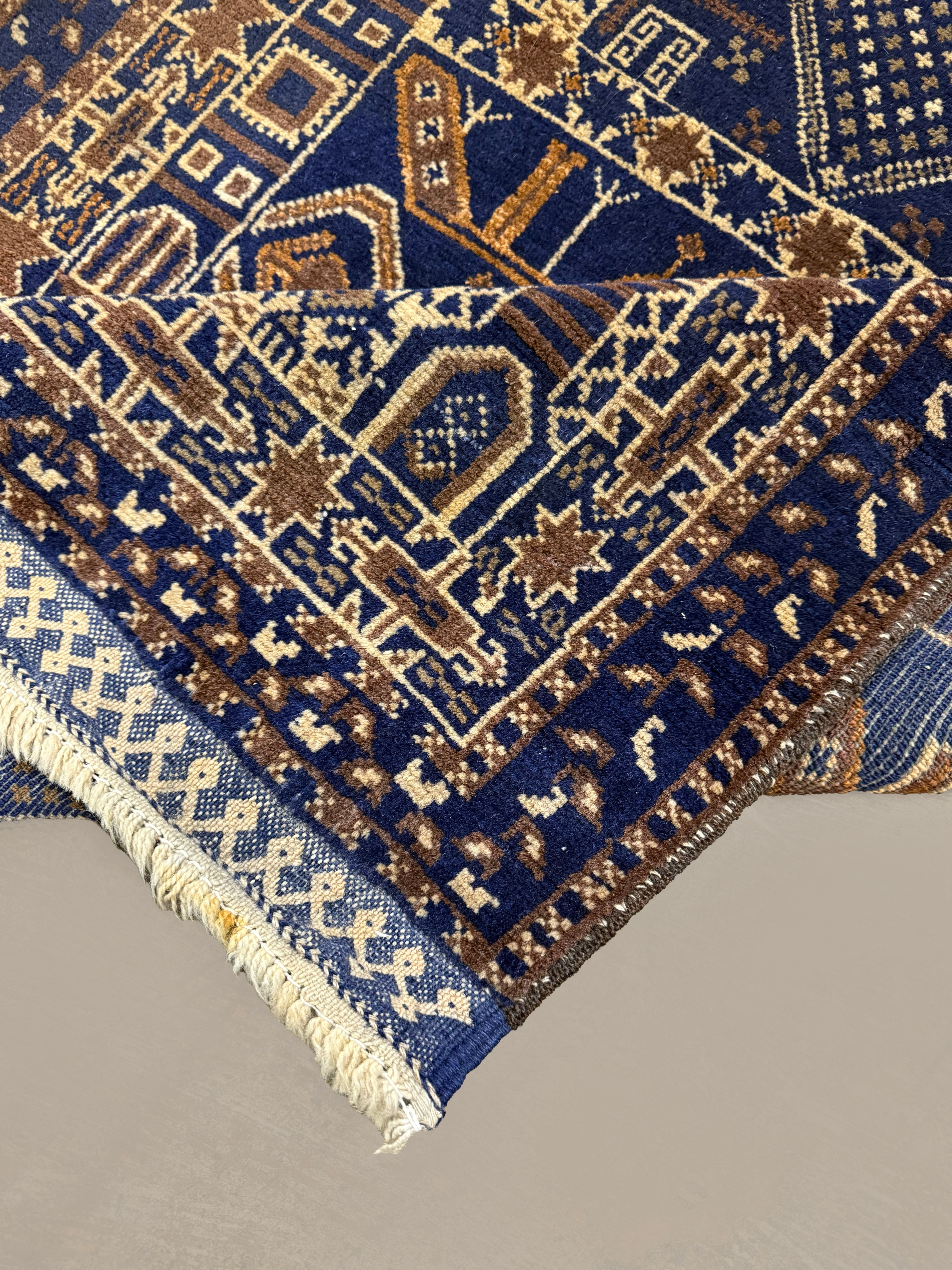 Vintage Afghan Wool Runner. Product photograph; SKU 101776; source IMG_7359.