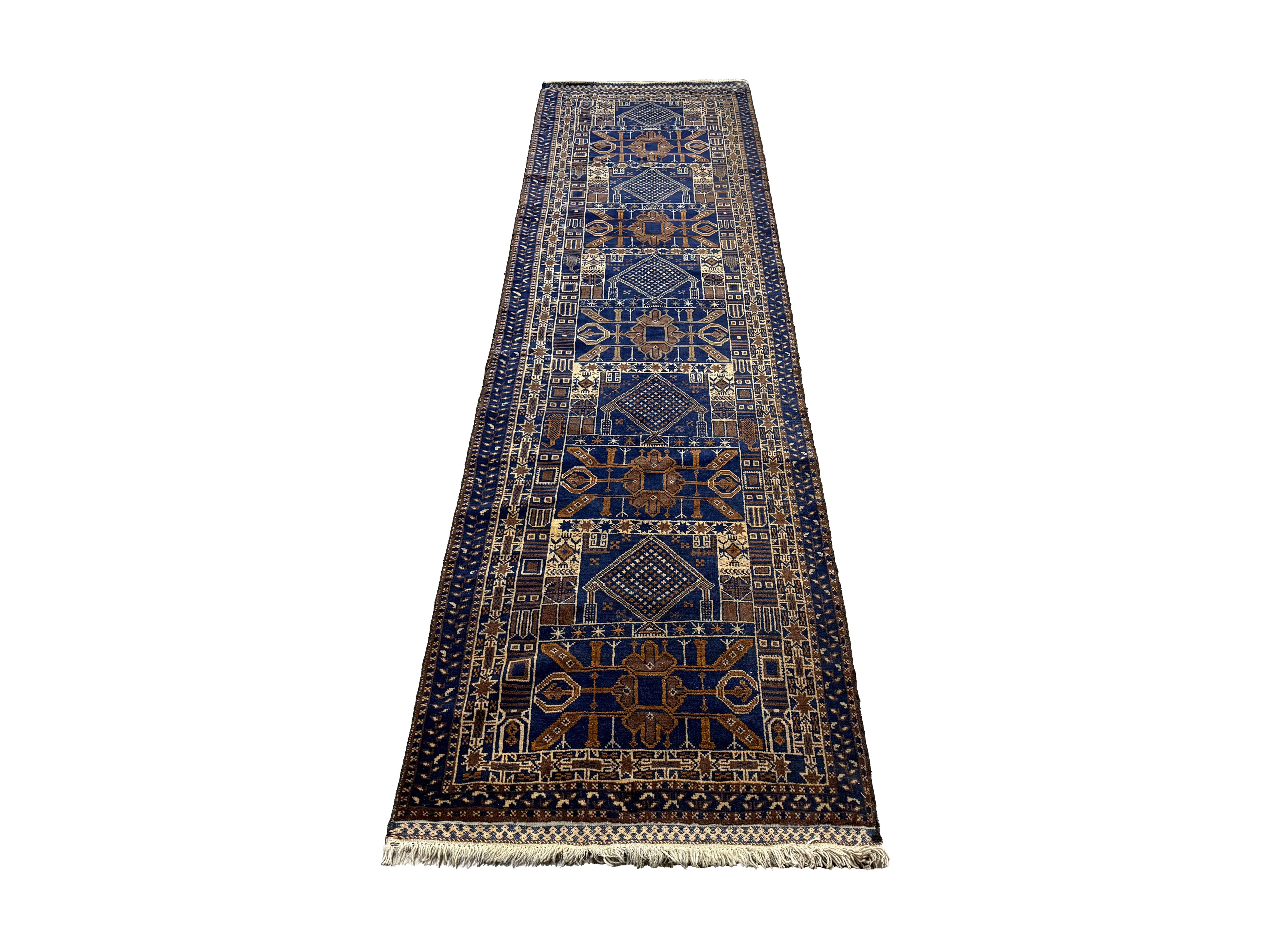 Vintage Afghan Wool Runner. Product photograph; SKU 101776; source IMG_7365.