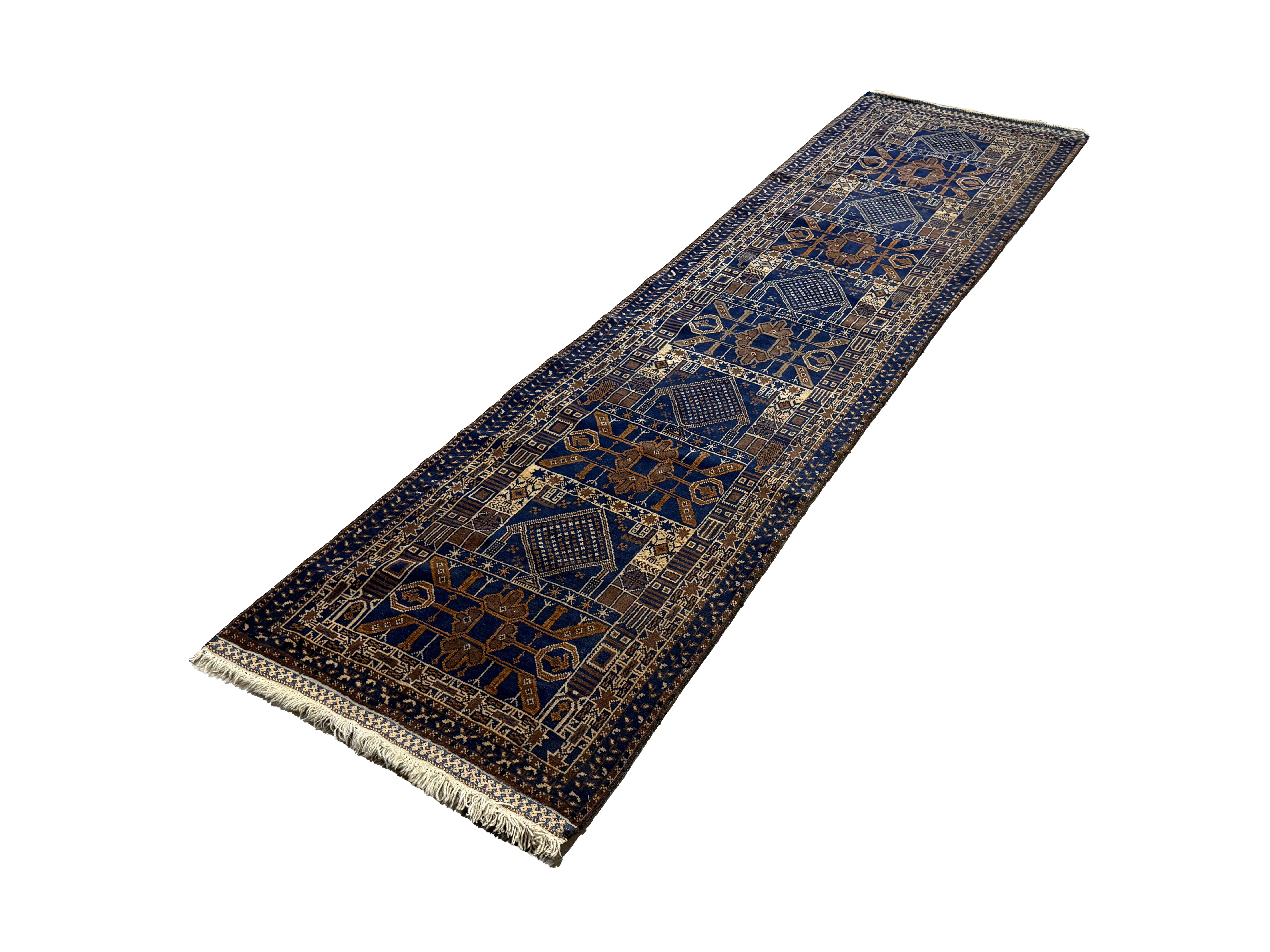 Vintage Afghan Wool Runner. Product photograph; SKU 101776; source IMG_7366.