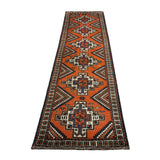 Persian Kelardasht Runner, lengthwise view, hand-knotted wool pile. SKU 112696.