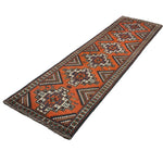 Persian Kelardasht Runner, diagonal full view, hand-knotted wool pile. SKU 112696.