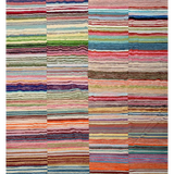 Contemporary Kilim Rug — Colourful Stripes in Panels | 9' × 12'