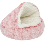 Semi-Closed Cat Bed with Universal Cover - Four Seasons Nest for Small Dogs and Pets Rug the Rock