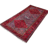 Persian Houpa Zanjan Rug, diagonal full view, hand-knotted wool with red colouring. SKU 30175.