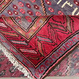 Persian Houpa Zanjan Rug, folded corner and reverse, hand-knotted wool with red colouring. SKU 30175.