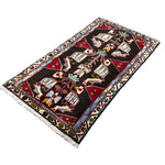 Persian Tafresh Rug, diagonal full view, hand-knotted wool with blue colouring. SKU 30195.
