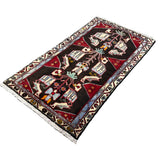 Persian Tafresh Rug, diagonal full view, hand-knotted wool with blue colouring. SKU 30195.
