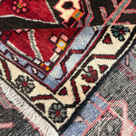 Persian Tafresh Rug, folded corner and reverse, hand-knotted wool with blue colouring. SKU 30195.