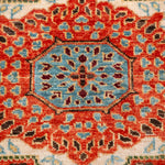 Afghan Mamluk Runner in rust and turquoise — pattern, texture or angled view